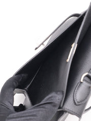 HERMES Kelly En Desordre 20 - Noir with Palladium Hardware [W]