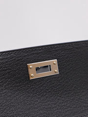HERMES Kelly En Desordre 20 - Noir with Palladium Hardware [W]