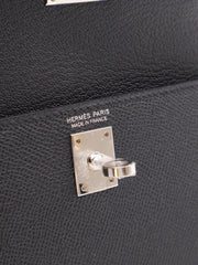 HERMES Kelly En Desordre 20 - Noir with Palladium Hardware [W]