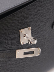 HERMES Kelly En Desordre 20 - Noir with Palladium Hardware [W]