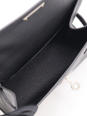 HERMES Kelly En Desordre 20 - Noir with Palladium Hardware [W]