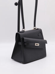 HERMES Kelly En Desordre 20 - Noir with Palladium Hardware [W]