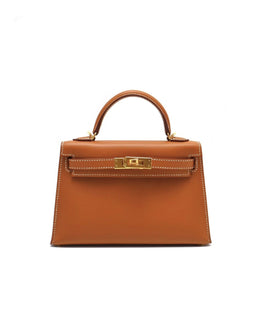 HERMES Mini Kelly II - Gold with Gold Hardware