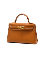 HERMES Mini Kelly II - Gold with Gold Hardware