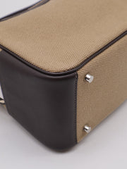 HERMES Mini Lindy II - Mousse/Bai Brun with Palladium Hardware [G]