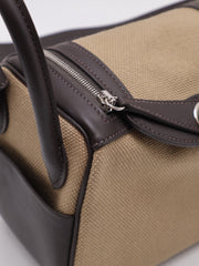 HERMES Mini Lindy II - Mousse/Bai Brun with Palladium Hardware [G]