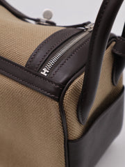 HERMES Mini Lindy II - Mousse/Bai Brun with Palladium Hardware [G]