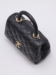 CHANEL Mini Coco Handle - Black with Gold Hardware