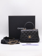 CHANEL Mini Coco Handle - Black with Gold Hardware