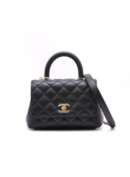 CHANEL Mini Coco Handle - Black with Gold Hardware
