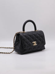 CHANEL Mini Coco Handle - Black with Gold Hardware