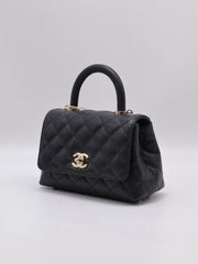 CHANEL Mini Coco Handle - Black with Gold Hardware