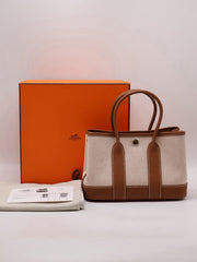 HERMES Mini Garden Party  - Canvas / Gold [G]