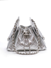 CHANEL 25 Mini Hobo Bag - Silver