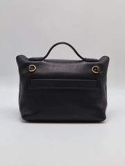 HERMES Mini 24/24 - Noir with Gold Hardware [W]
