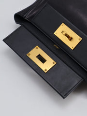 HERMES Mini 24/24 - Noir with Gold Hardware [W]