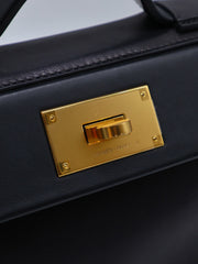 HERMES Mini 24/24 - Noir with Gold Hardware [W]