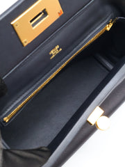 HERMES Mini 24/24 - Noir with Gold Hardware [W]