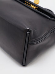 HERMES Mini 24/24 - Noir with Gold Hardware [W]