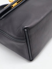 HERMES Mini 24/24 - Noir with Gold Hardware [W]