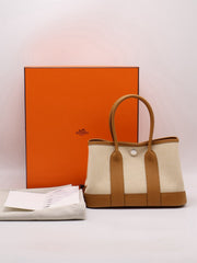 HERMES Mini Garden Party - Canvas / Sesame [G]