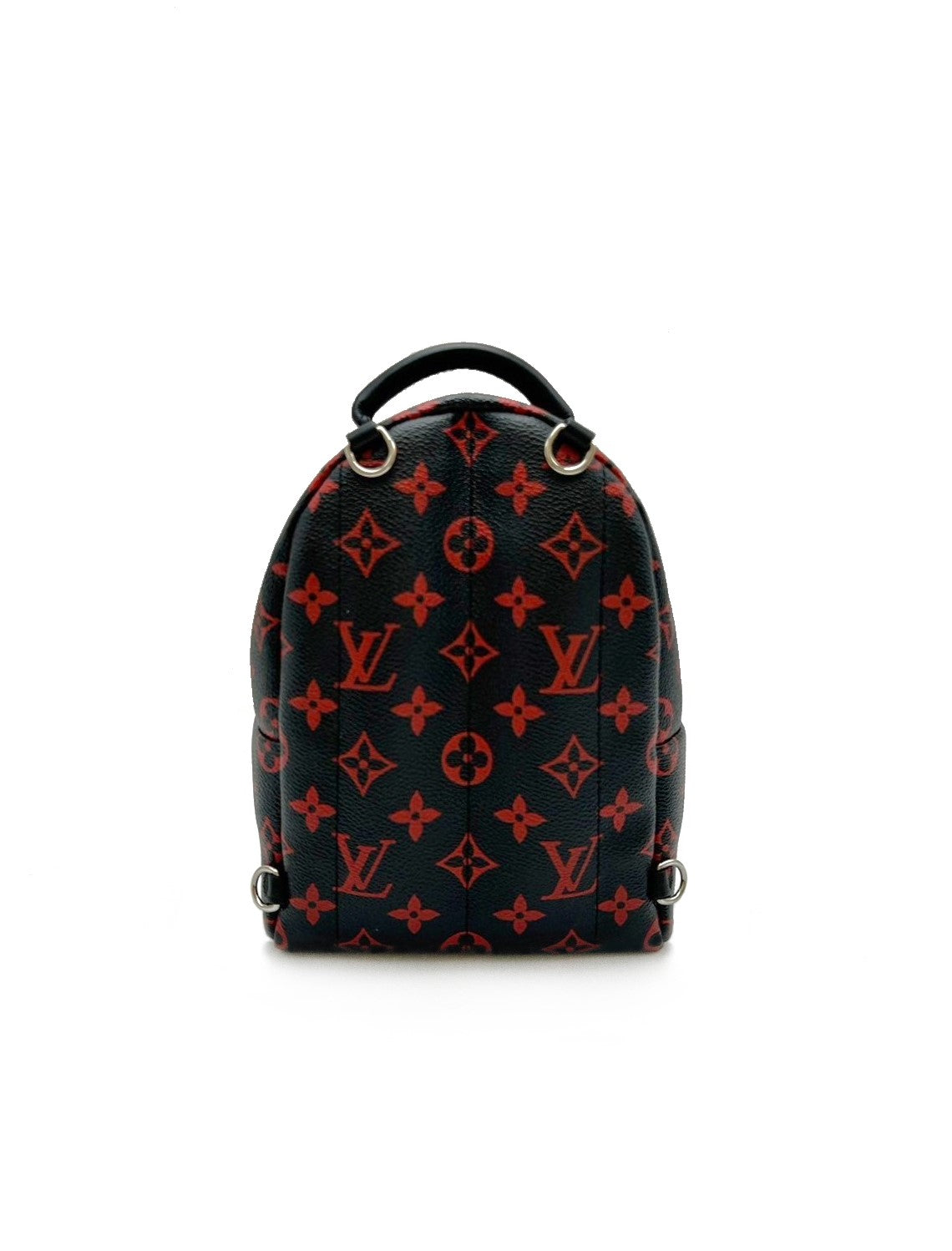 【二手商品】LOUIS VUITTON 經典老花後背包 mini - 黑底紅花