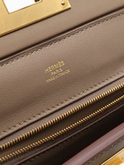 HERMES Mini 24/24 – Etoupe with Gold Hardware