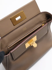 HERMES Mini 24/24 – Etoupe with Gold Hardware
