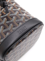 GOYARD Goyardine Petit Flot Bucket Bag Mini – Black & Tan
