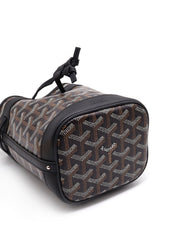 GOYARD Goyardine Petit Flot Bucket Bag Mini – Black & Tan