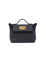 HERMES Mini 24/24 – Caban with Gold Hardware