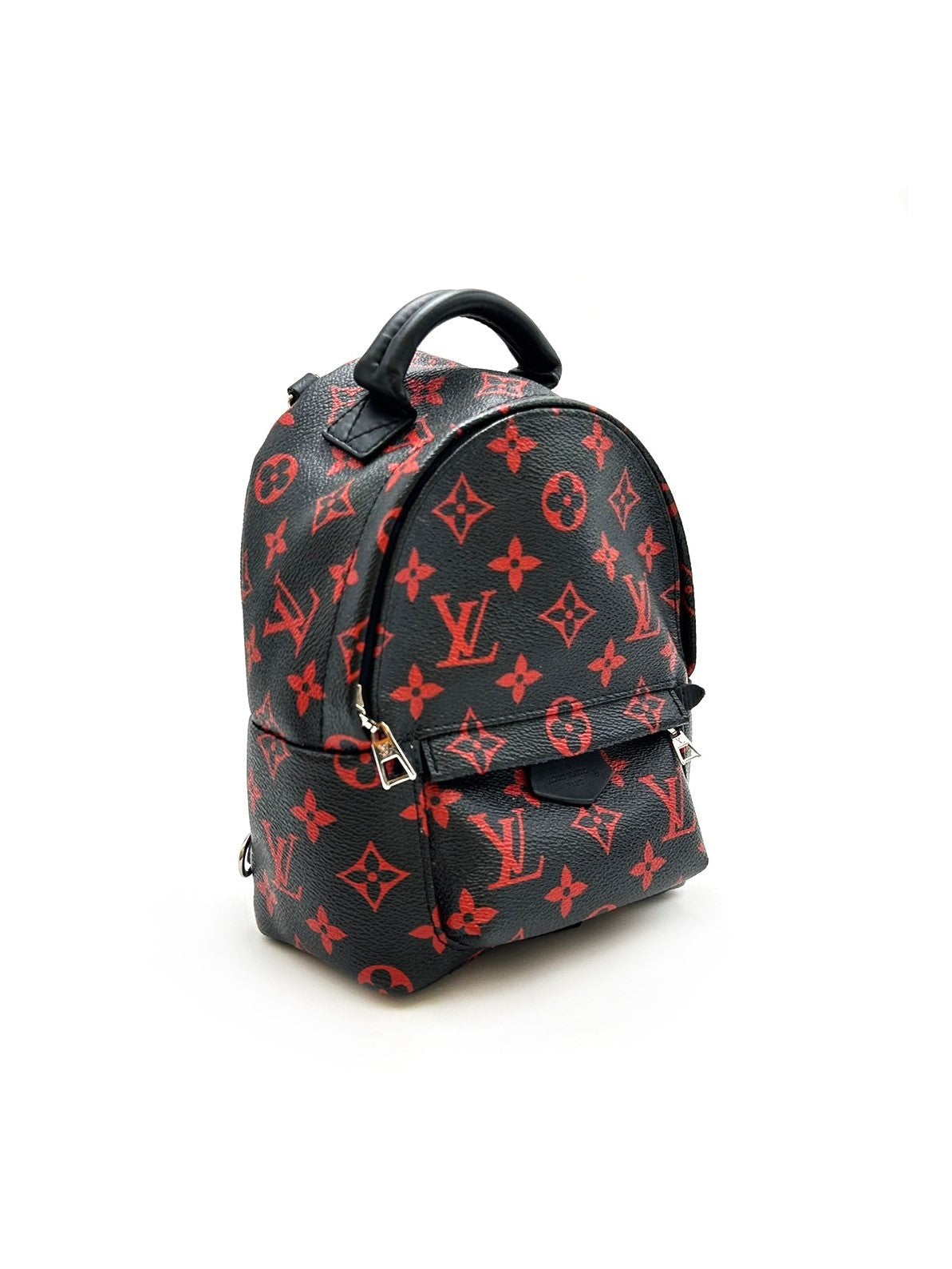 【二手商品】LOUIS VUITTON 經典老花後背包 mini - 黑底紅花