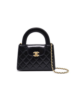 CHANEL Mini Kelly - Black with Gold Hardware