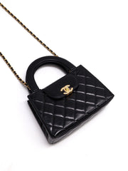 CHANEL Mini Kelly - Black with Gold Hardware