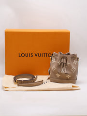 LOUIS VUITTON Monogram Empreinte Nano Noé – Tourterelle