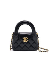 CHANEL Nano Kelly - Black with Gold Hardware