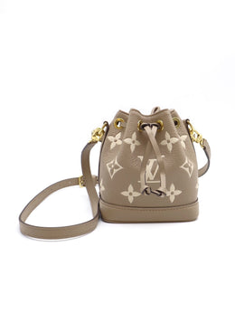 LOUIS VUITTON Monogram Empreinte Nano Noé – Tourterelle