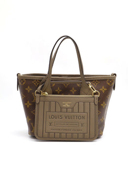 LOUIS VUITTON Neverfull Bandoulière Inside Out BB – Dark Fango/Monogram